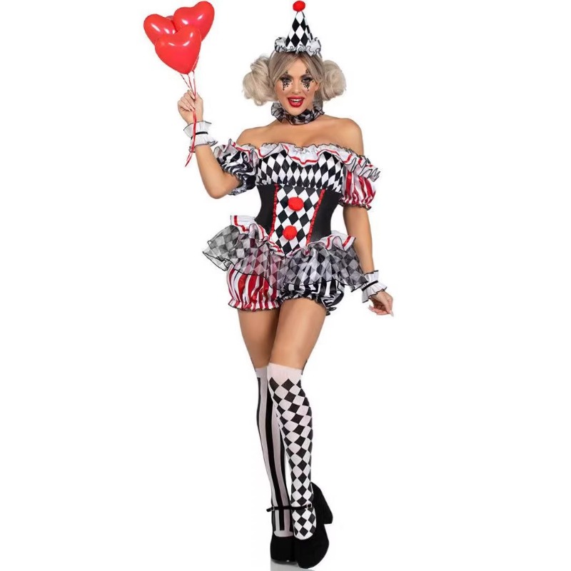 Vintage Fashion Dresses - Vintage Funny Women Clown Stage Costume