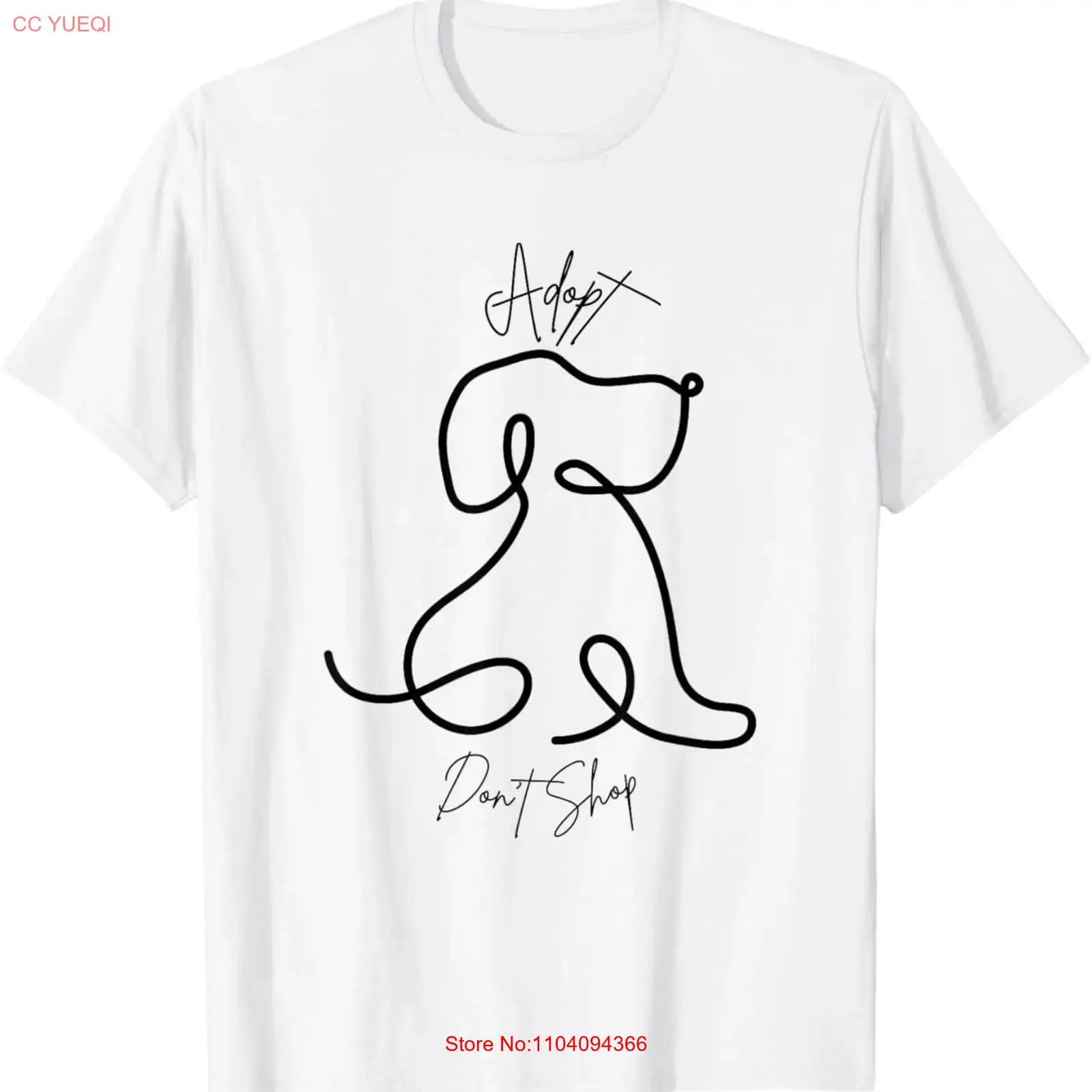 Vintage Fashion Shop - Adopt Don't Shop Dog T Shirt