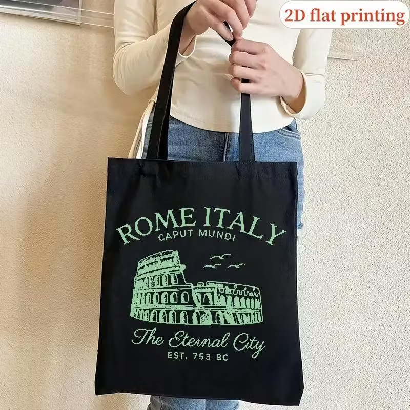 Vintage Fashion Shop - Vintage Rome Italy Canvas Tote Bag