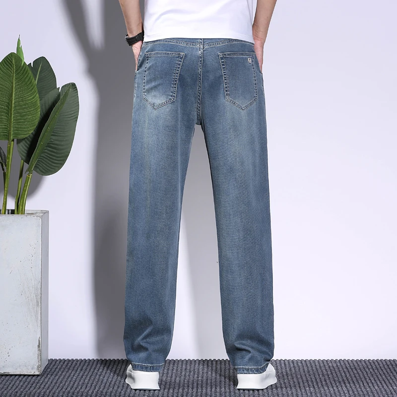 Soft Men's Lyocell Baggy Jeans – Vintage Fashion Korea Bewertung und Preis
