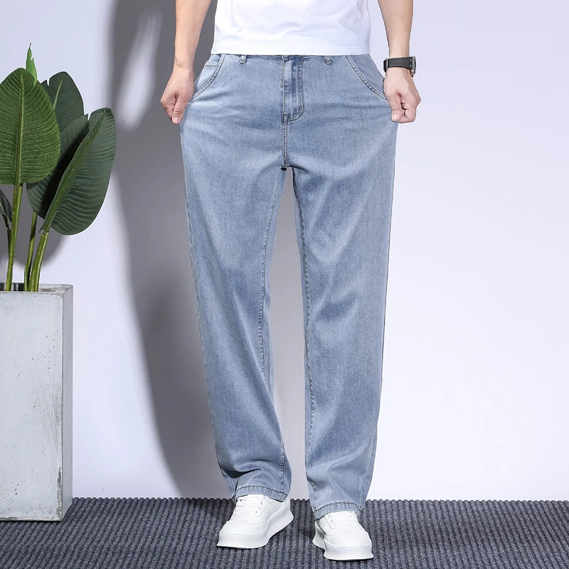 Soft Men's Lyocell Baggy Jeans – Vintage Fashion Korea Bewertung und Preis