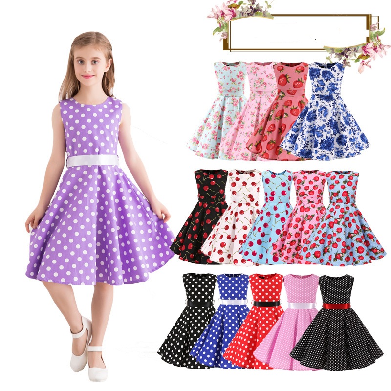 Polka Dot Vintage Kids Cotton  – Vintage Fashion Dresses Bewertung und Preis
