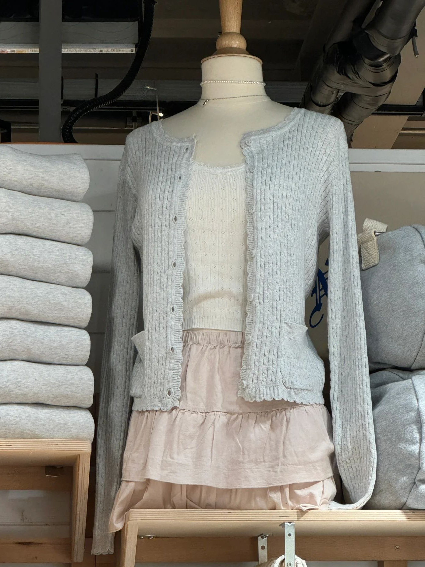 Pockets Twist Flower Knitted S – Crop Cardigan Vintage Bewertung und Preis