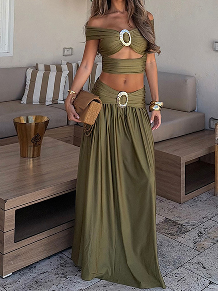 Fashion Solid Backless Pleated – Vintage Fashion Expo Bewertung und Preis