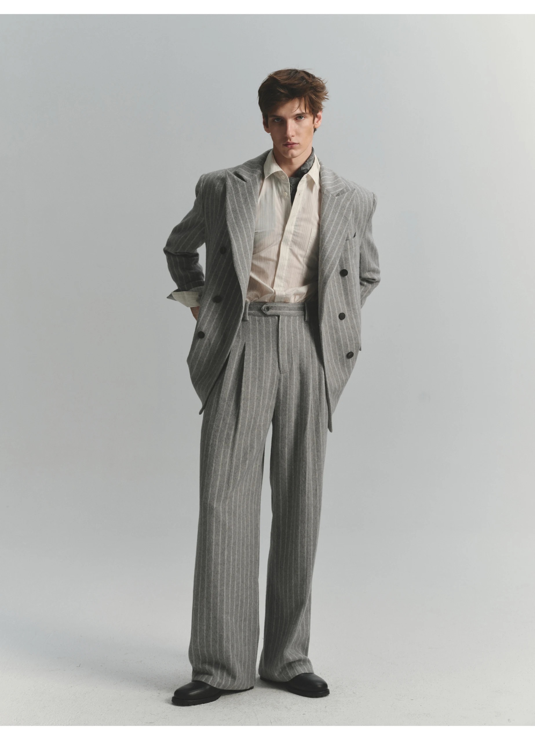 Men's Striped Pants High-Stree – Vintage Fashion Old Money Bewertung und Preis
