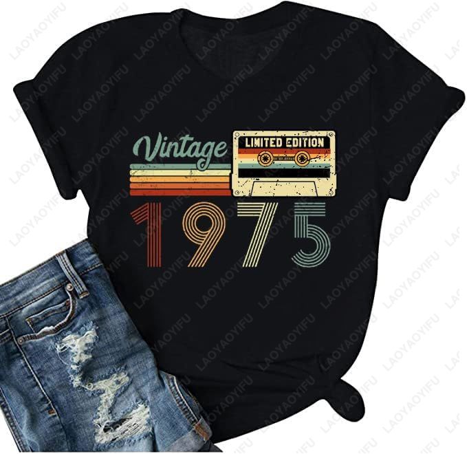 Vintage 1975 T-Shirts for Wome – Vintage Fashion Meaning Bewertung und Preis