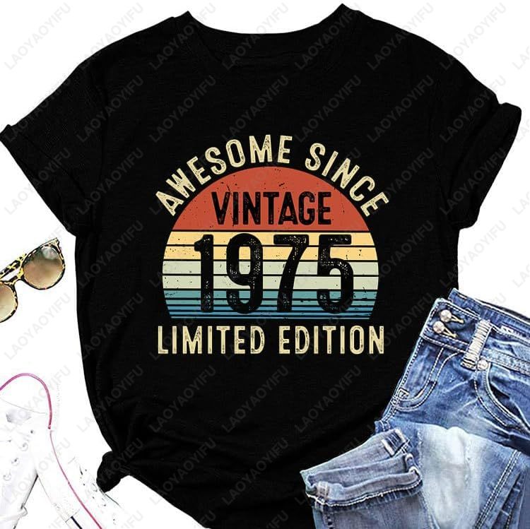Vintage 1975 T-Shirts for Wome – Vintage Fashion Meaning Bewertung und Preis