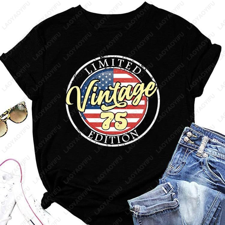 Vintage 1975 T-Shirts for Wome – Vintage Fashion Meaning Bewertung und Preis