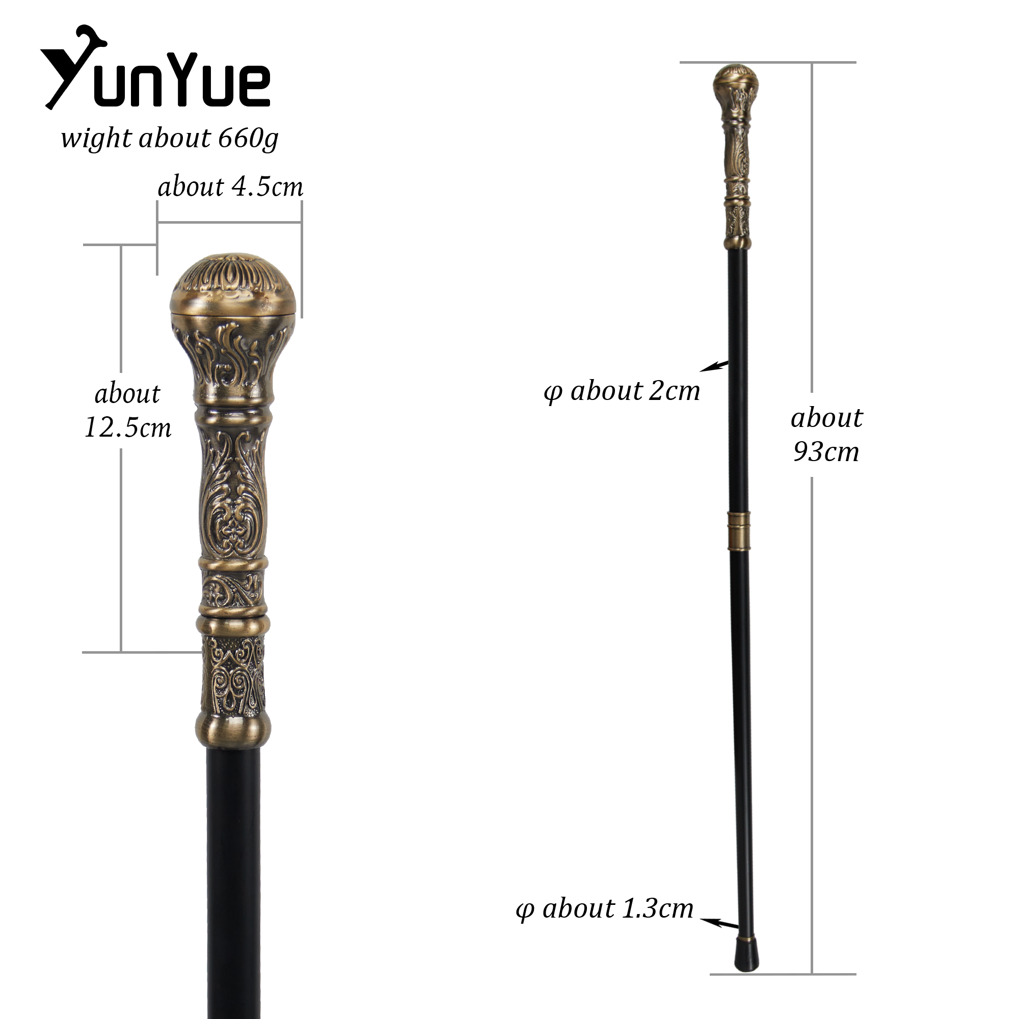 Bronze Round Handle Fashion Wa – Vintage Fashion Collection Bewertung und Preis