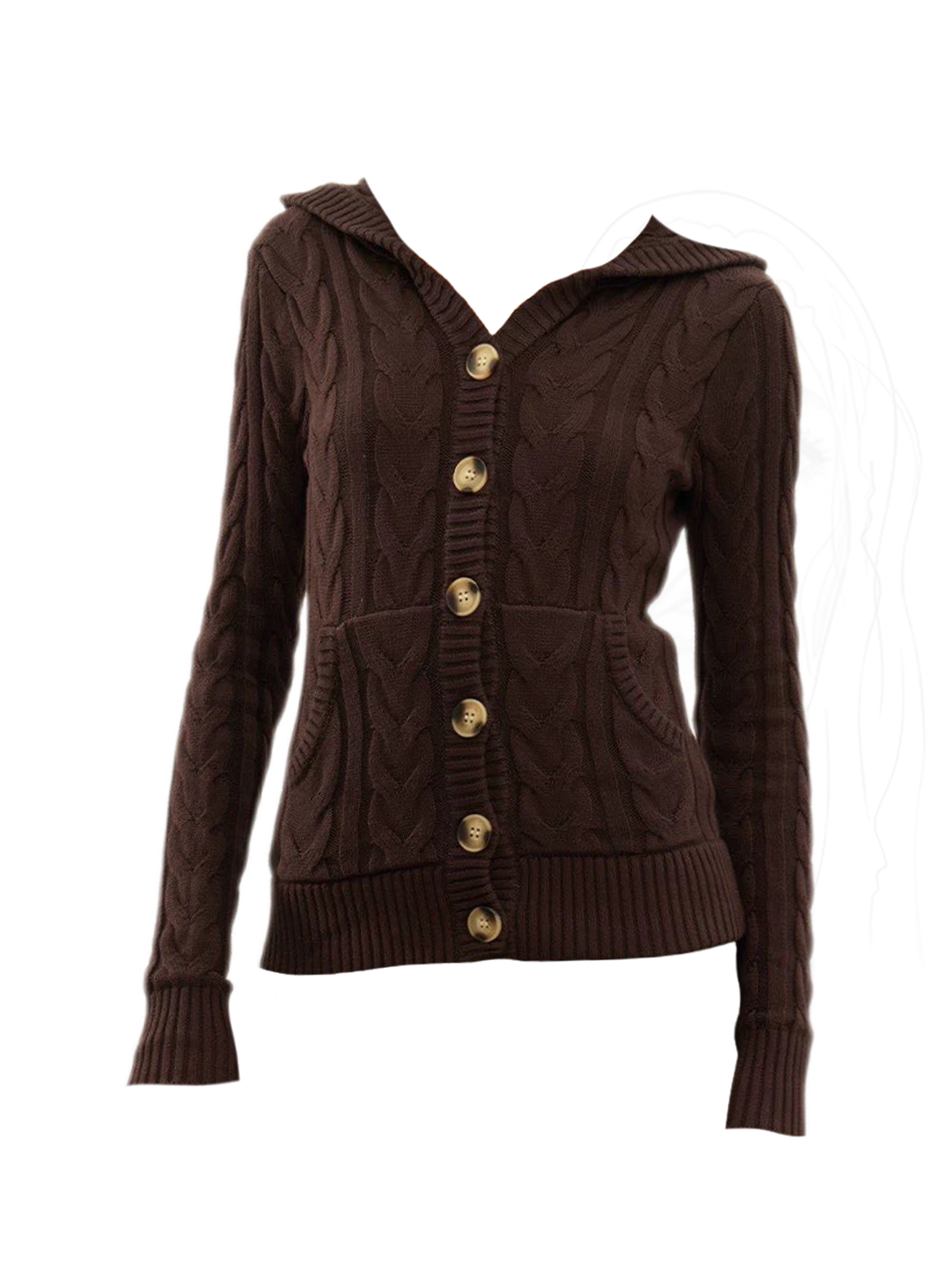 Women's Brown Hoodie Cardigan  – Crop Cardigan Vintage Bewertung und Preis