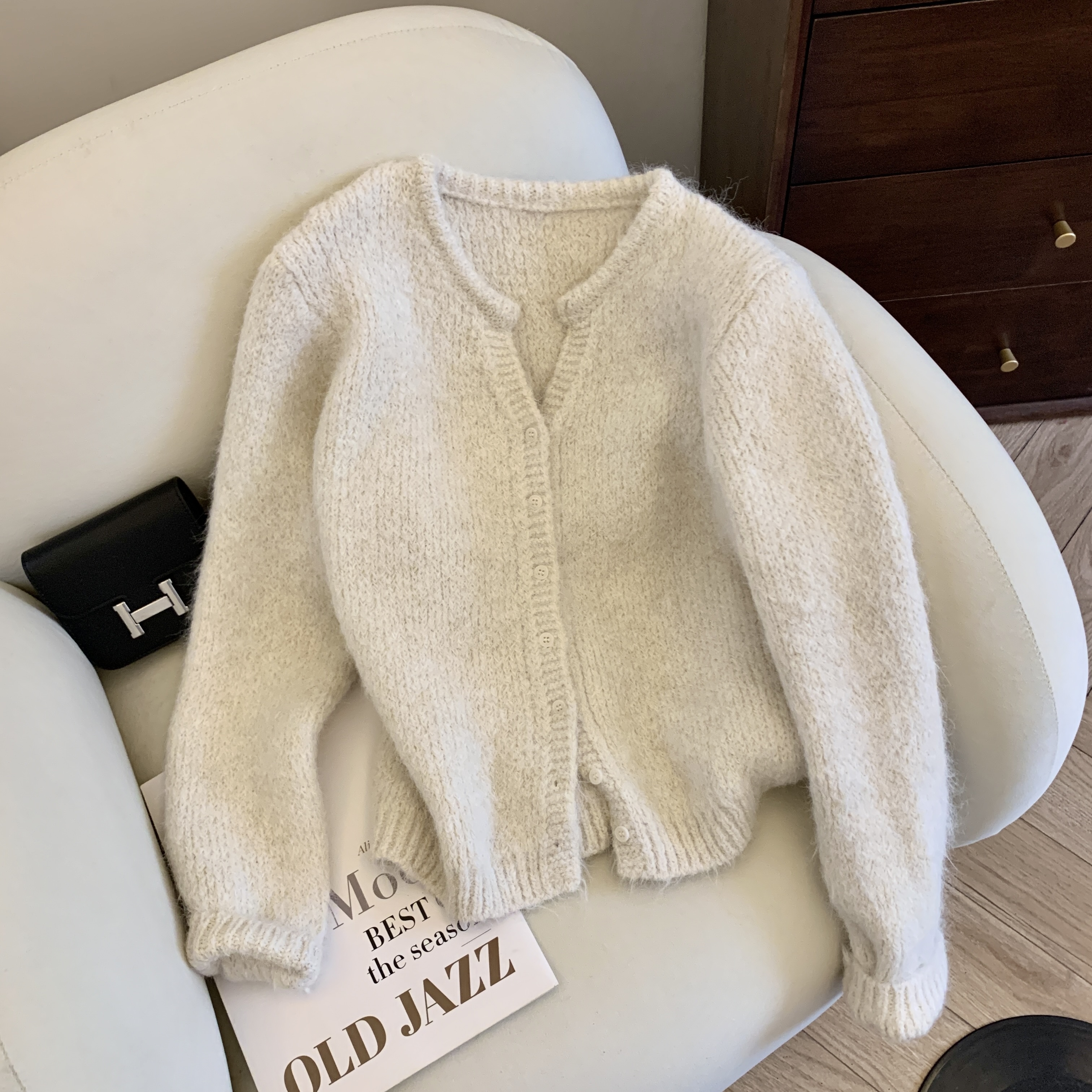 Women Off White V-Neck Cardiga – Crop Cardigan Vintage Bewertung und Preis