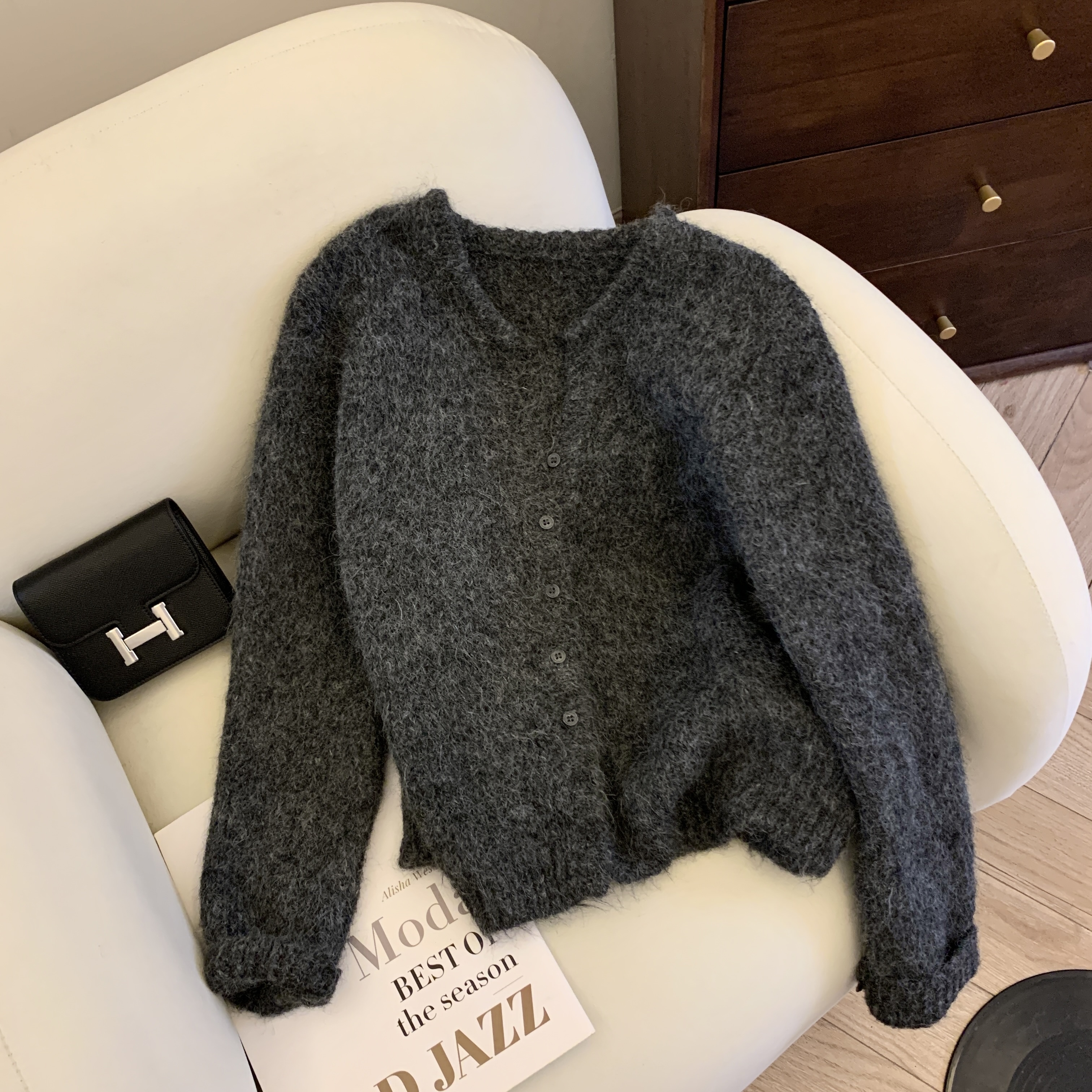 Women Off White V-Neck Cardiga – Crop Cardigan Vintage Bewertung und Preis