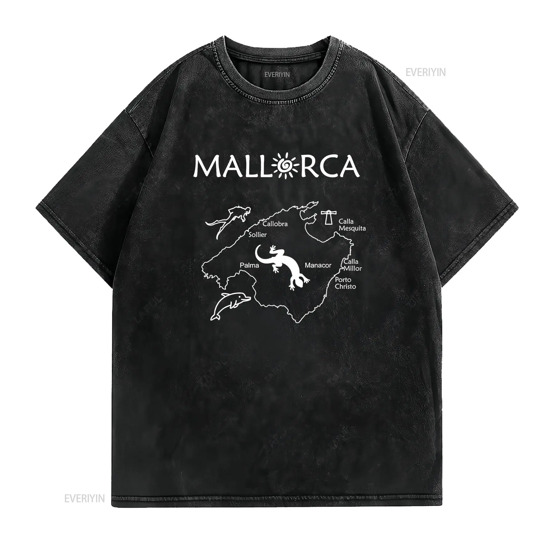 Mallorca Map T Shirt Your trav – Vintage Fashion Guide Bewertung und Preis