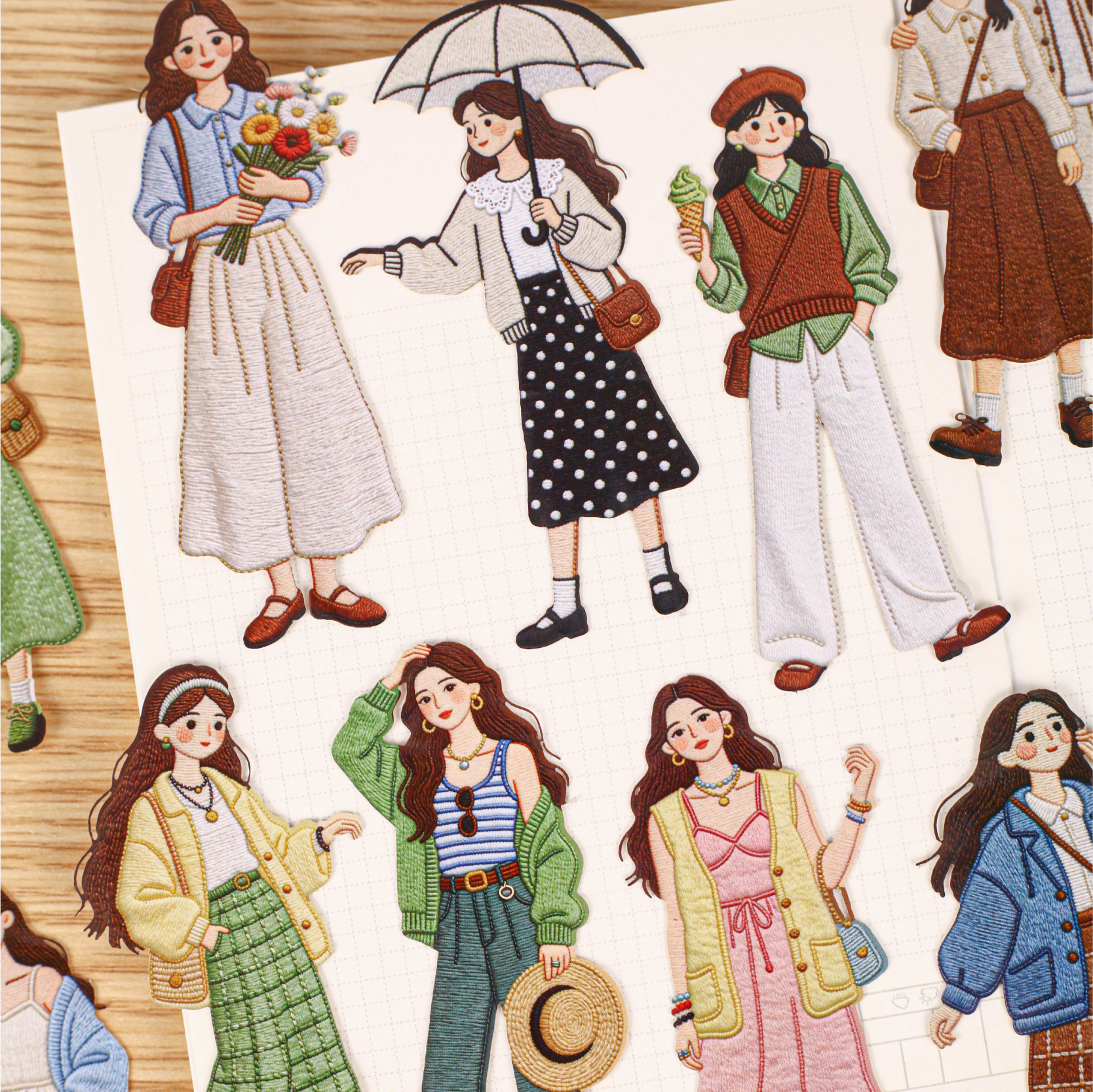 16pcs  Retro Fashion Character – Vintage Fashion Journal Bewertung und Preis