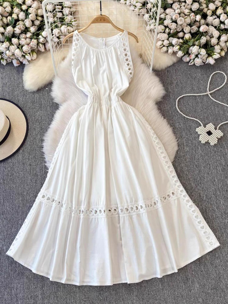 Elegant Hollow Out Women White – Vintage Fashion Korea Bewertung und Preis