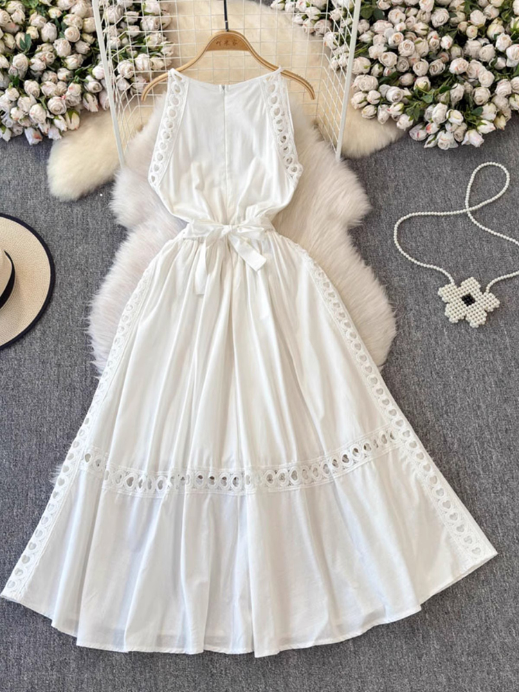 Elegant Hollow Out Women White – Vintage Fashion Korea Bewertung und Preis