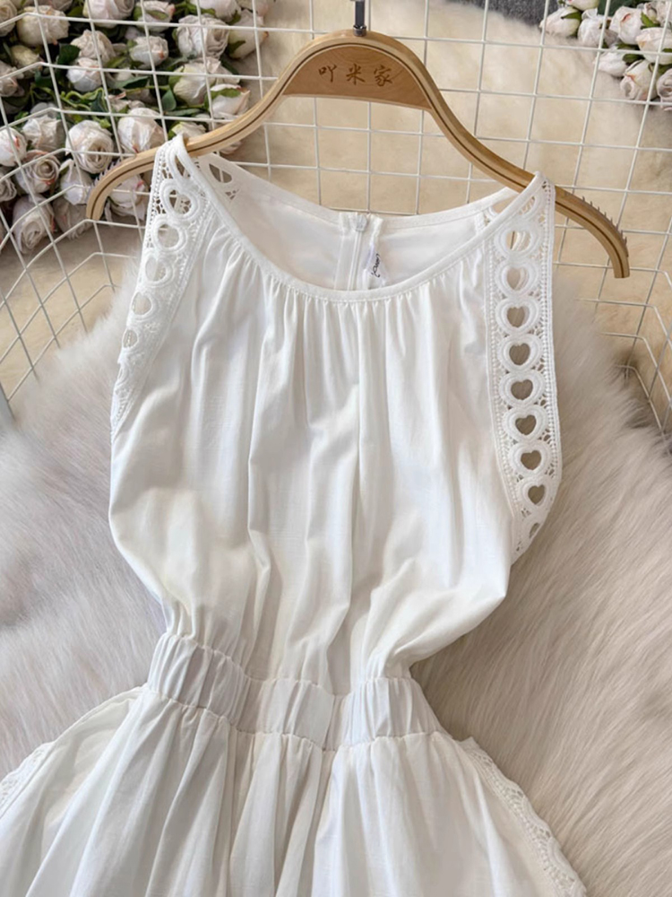 Elegant Hollow Out Women White – Vintage Fashion Korea Bewertung und Preis