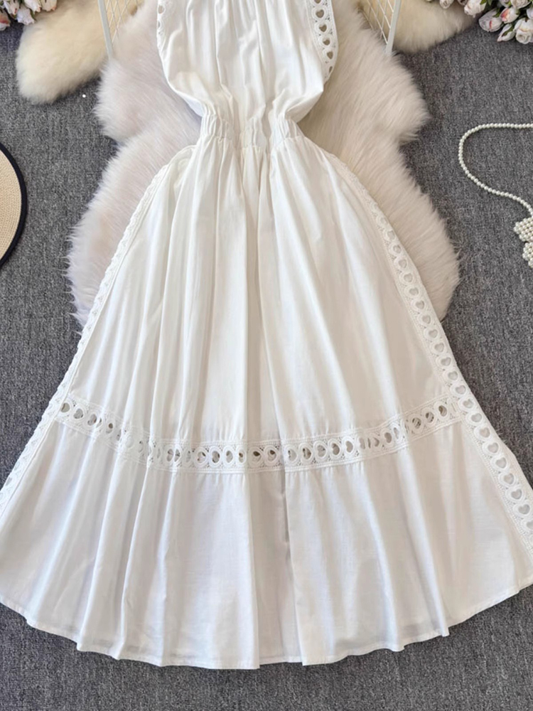 Elegant Hollow Out Women White – Vintage Fashion Korea Bewertung und Preis