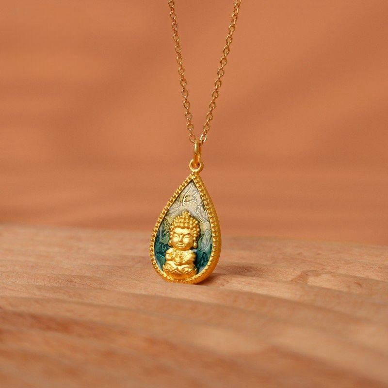 Medicine Buddha Enamel Necklac – Vintage Fashion Meaning Bewertung und Preis