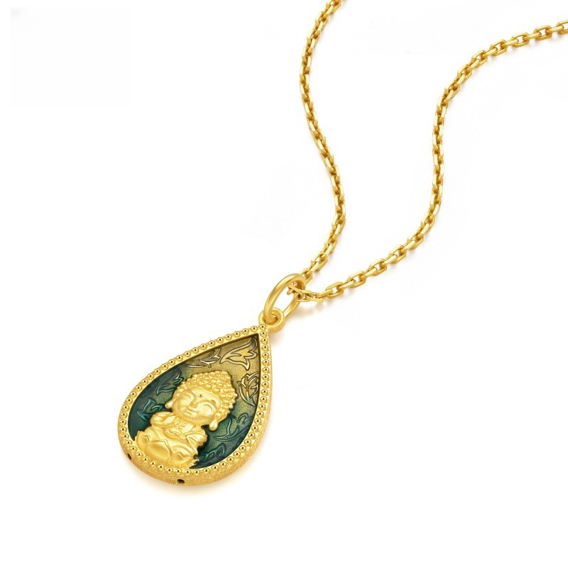 Medicine Buddha Enamel Necklac – Vintage Fashion Meaning Bewertung und Preis
